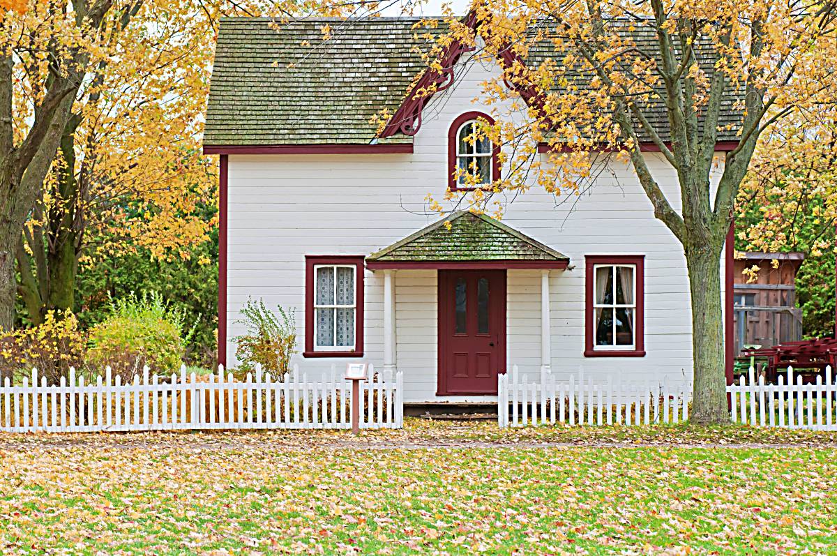 white fence