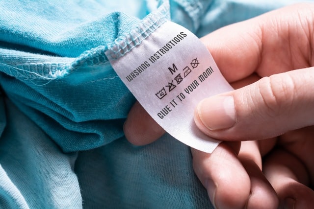 How to hand wash clothes - check labels