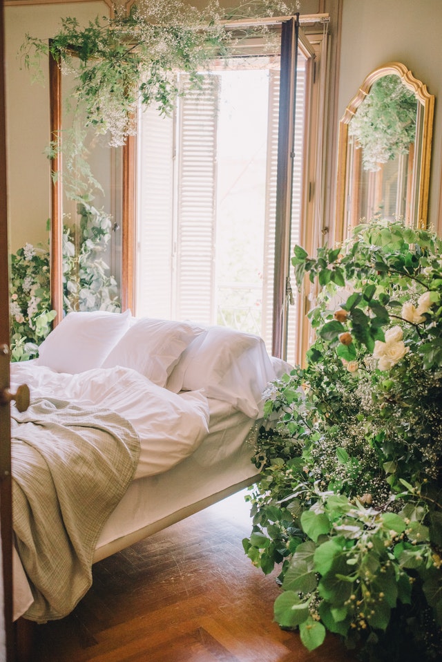 bedroom plants at various levels