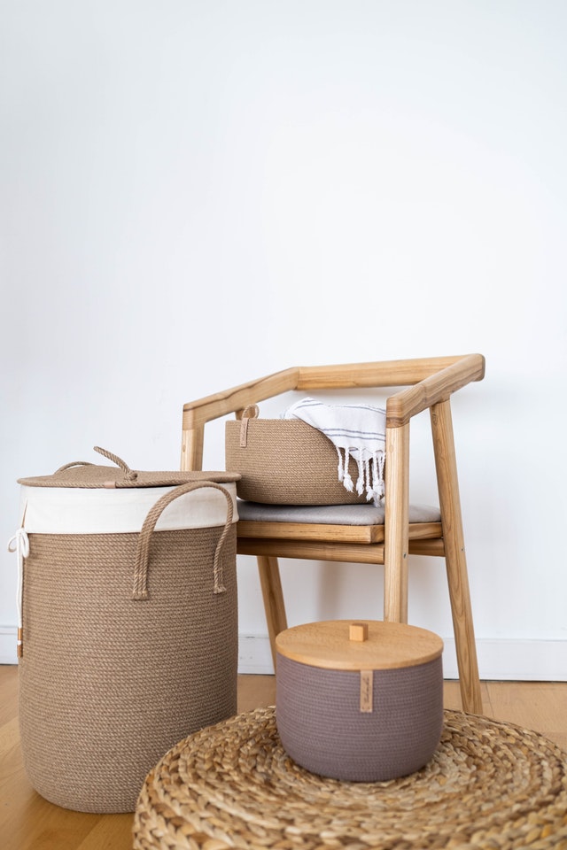 baskets for bedroom storage