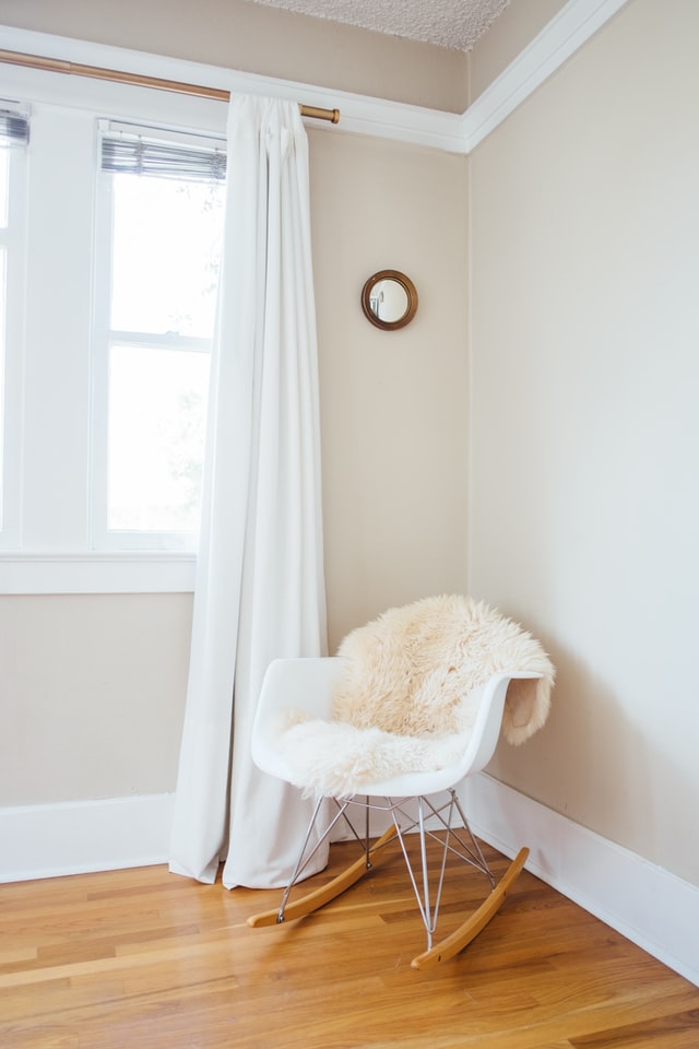 white bedroom chair
