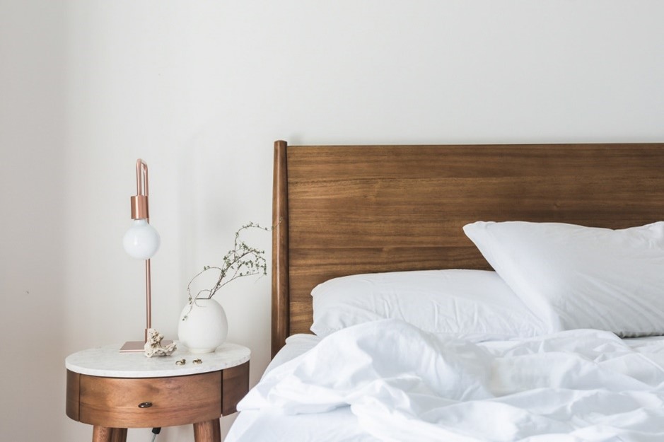 Scandi rose gold bedroom