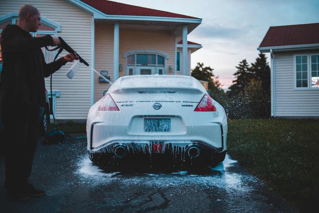 Washing a car at home