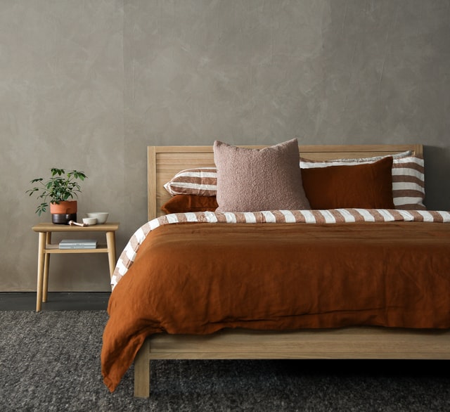 warm grey bedroom