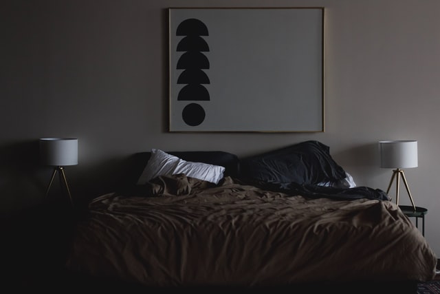 black and brown bedroom