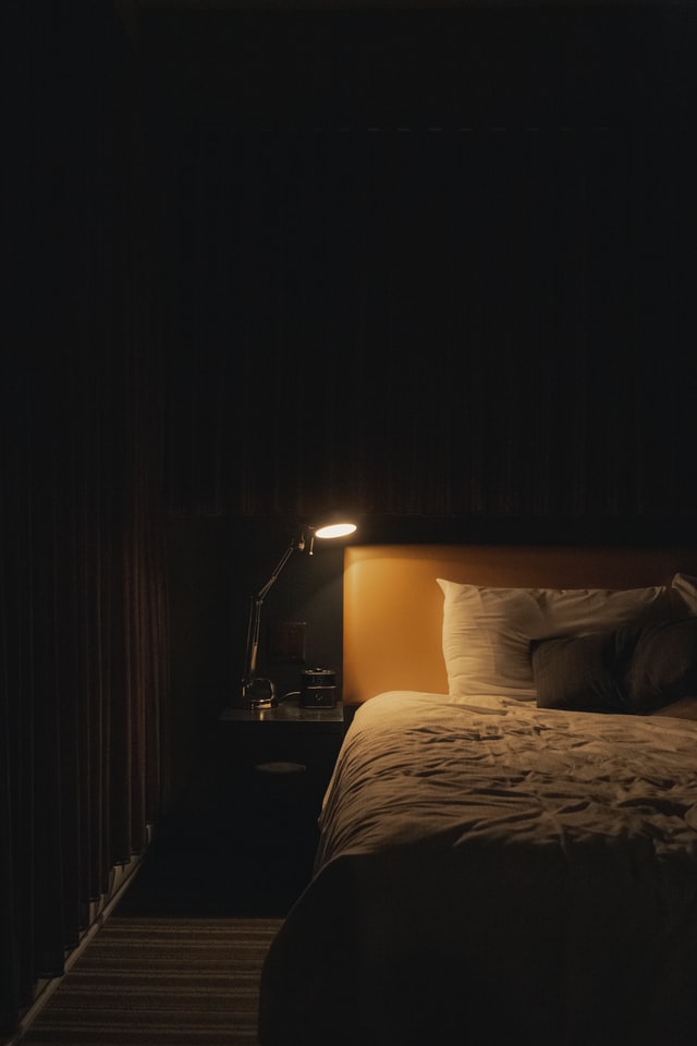 cosy black bedroom