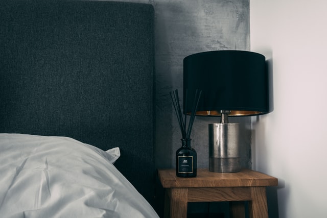 black bedroom tactile textures