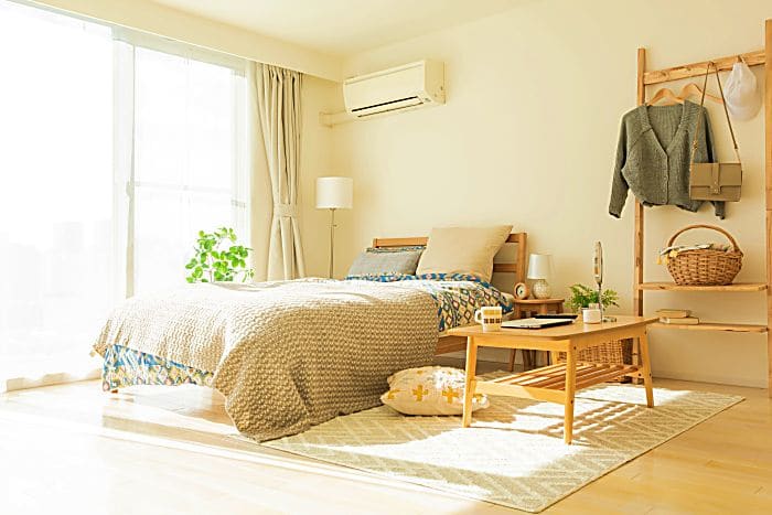 Boho yellow bedroom