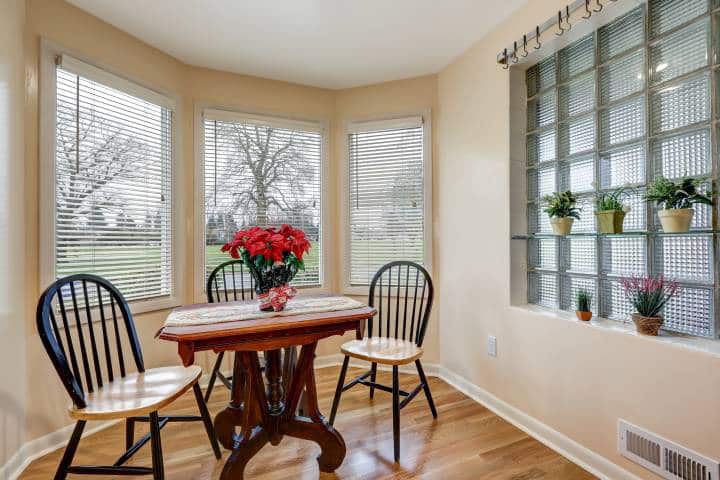 Light filled breakfast nook 