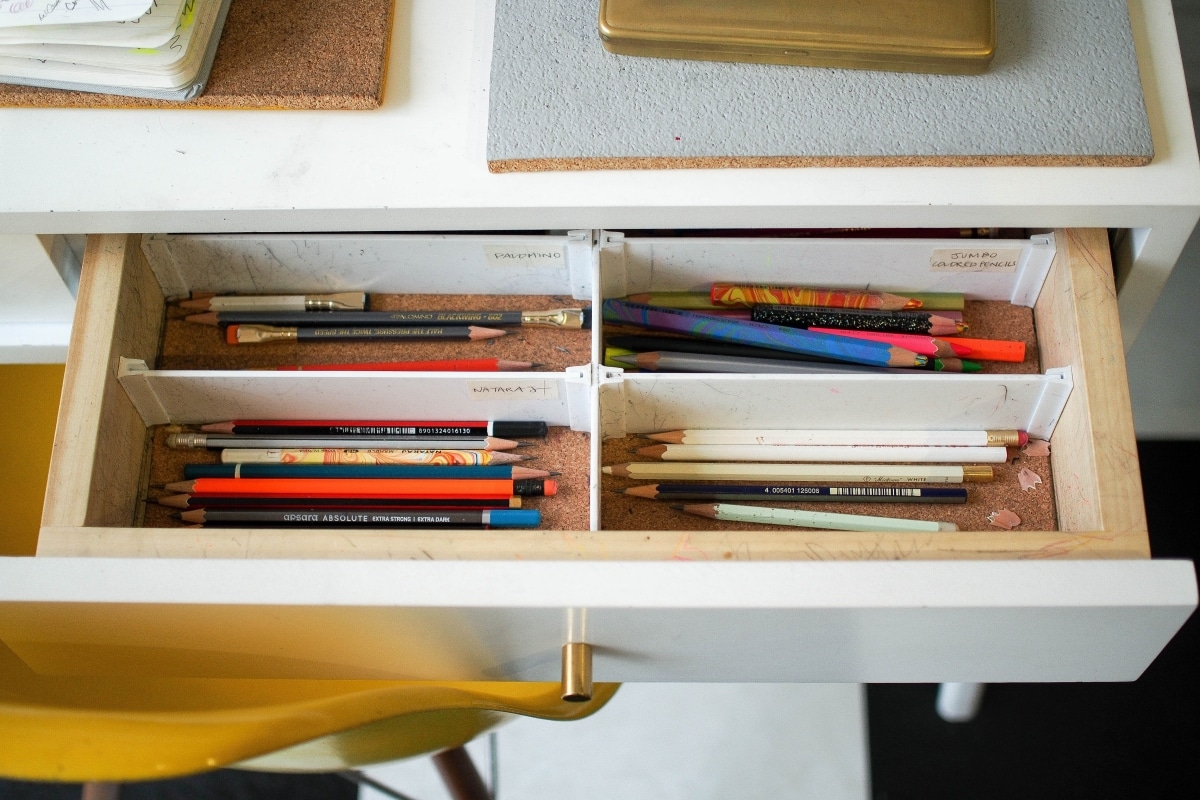 drawer with dividers