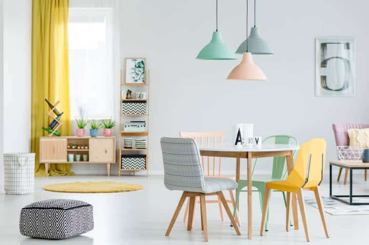 Pastel dining room