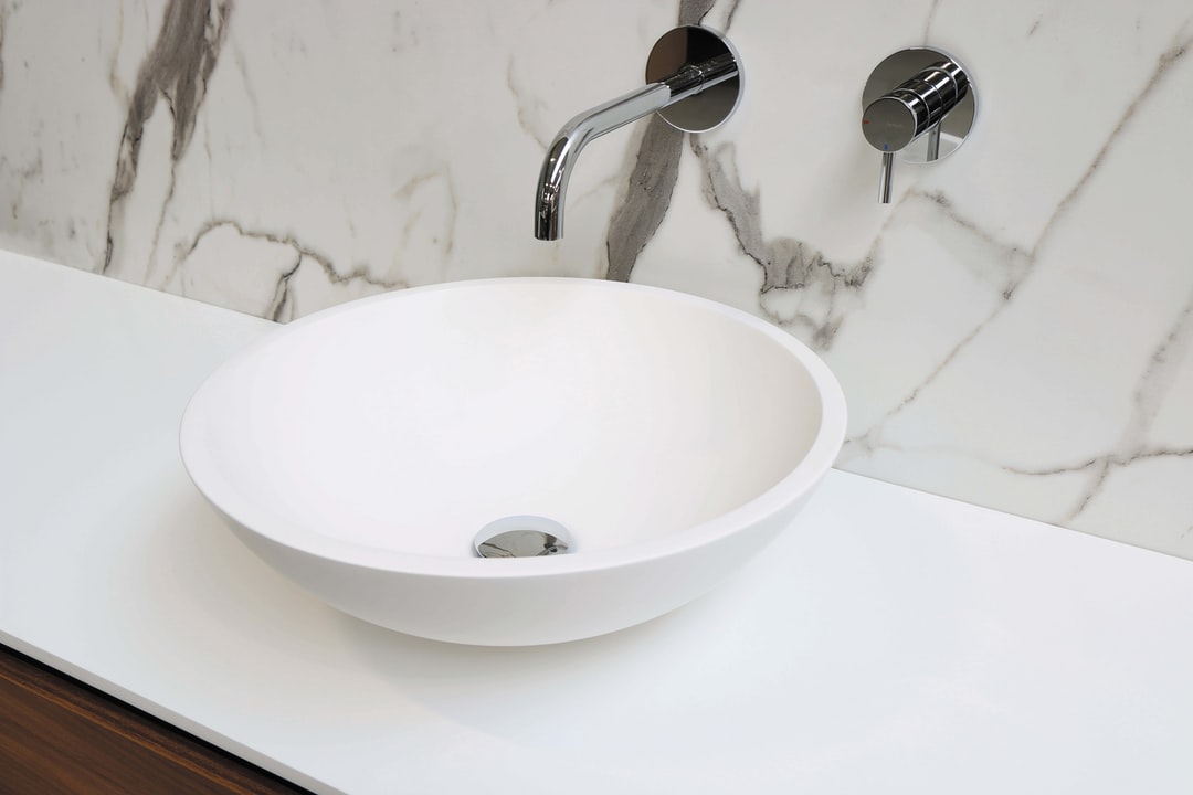 A white sink