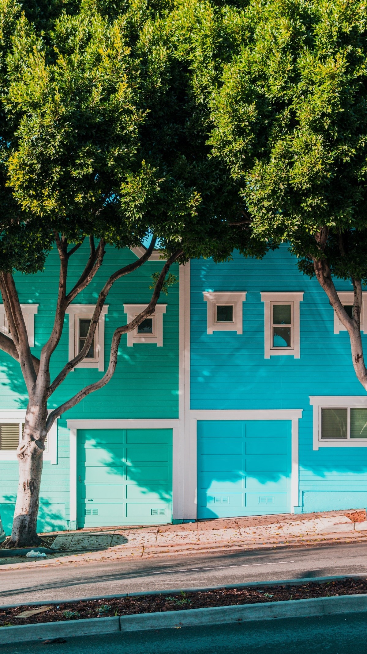 garage-door-ideas-green-aqua