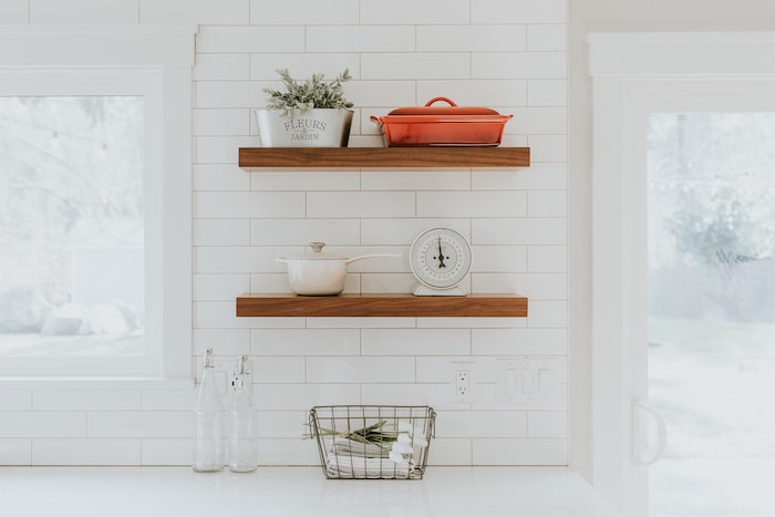 kitchen window shelving