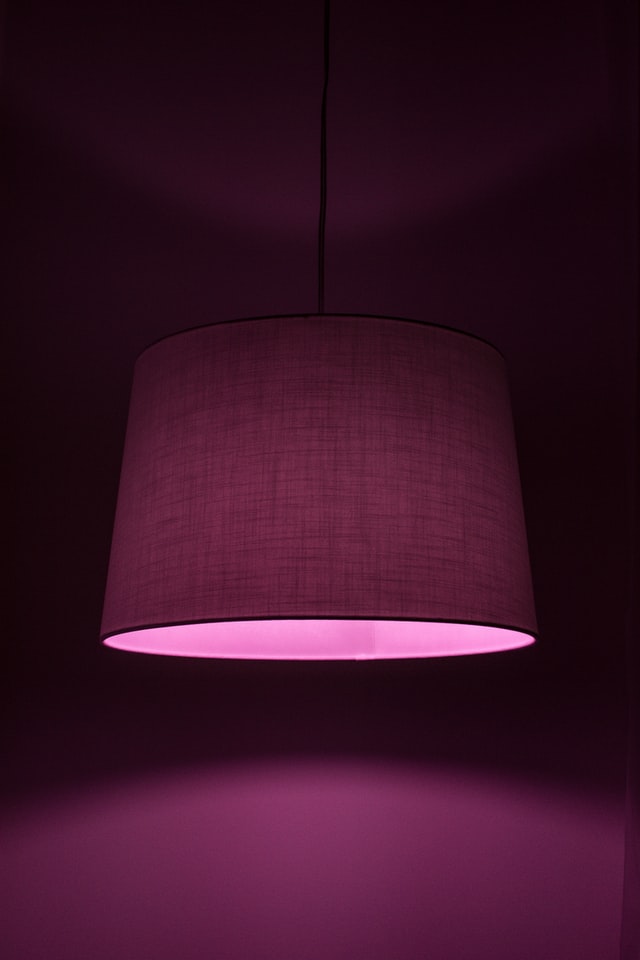 purple bedroom pendant