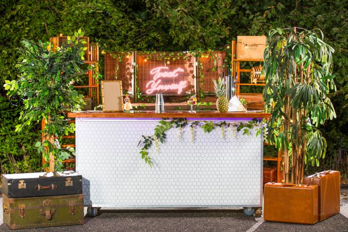 outdoor bar setup