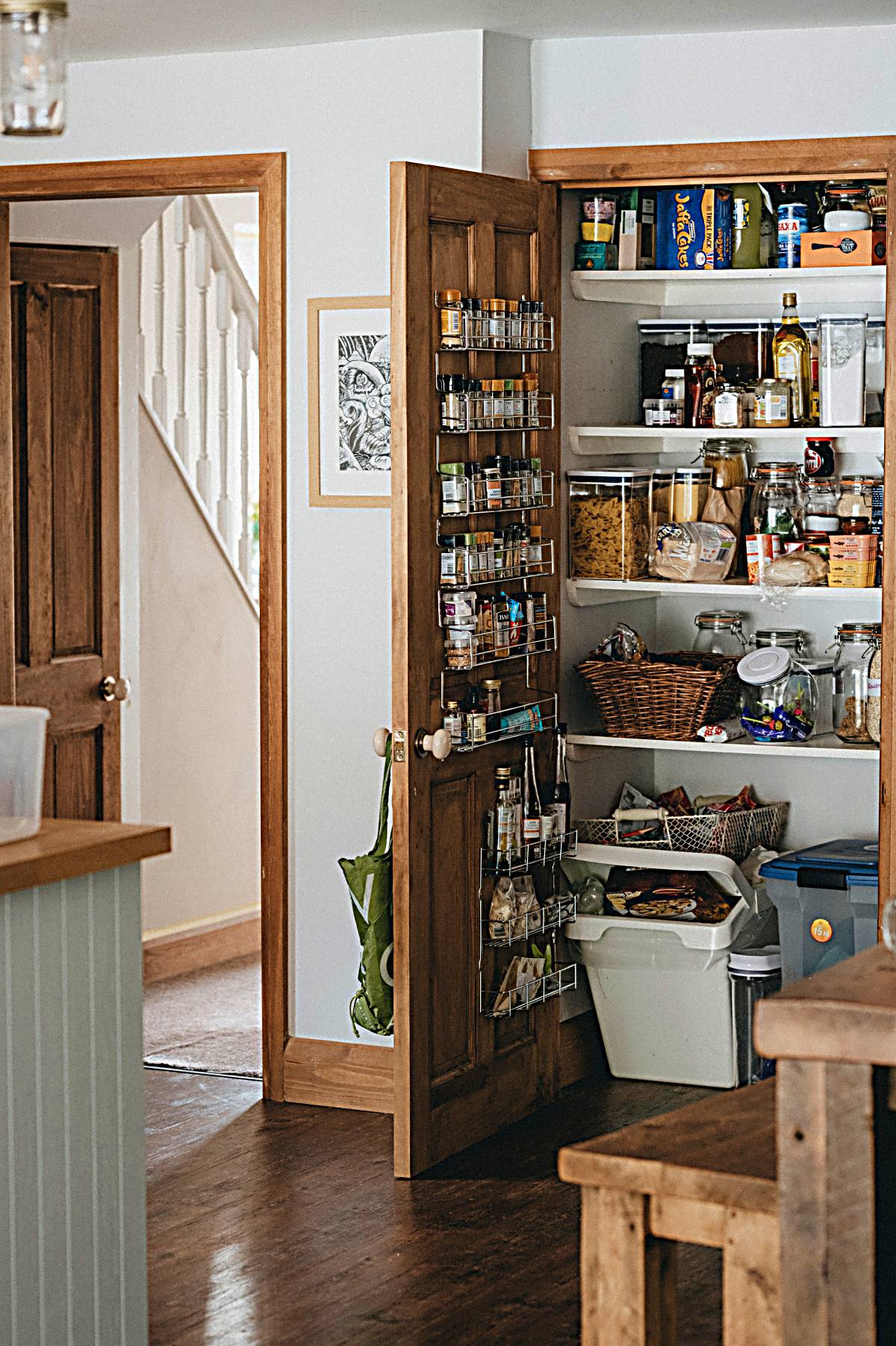 hidden wooden pantry