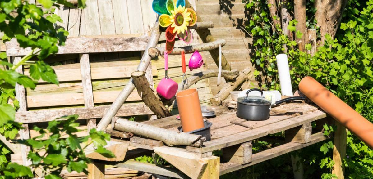 outdoor mud kitchen diy setup