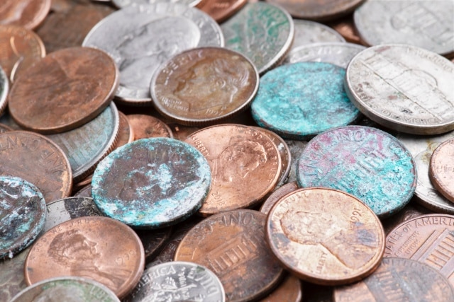 How to clean corroded coins