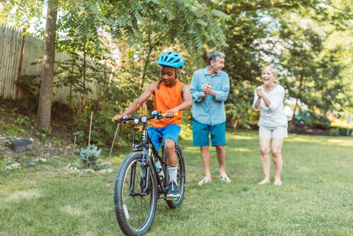 boy riding a bicycle