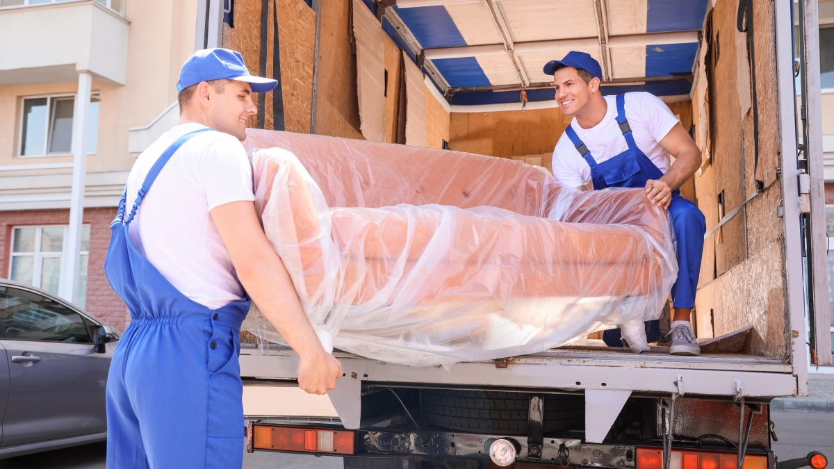 removalists loading furniture onto truck