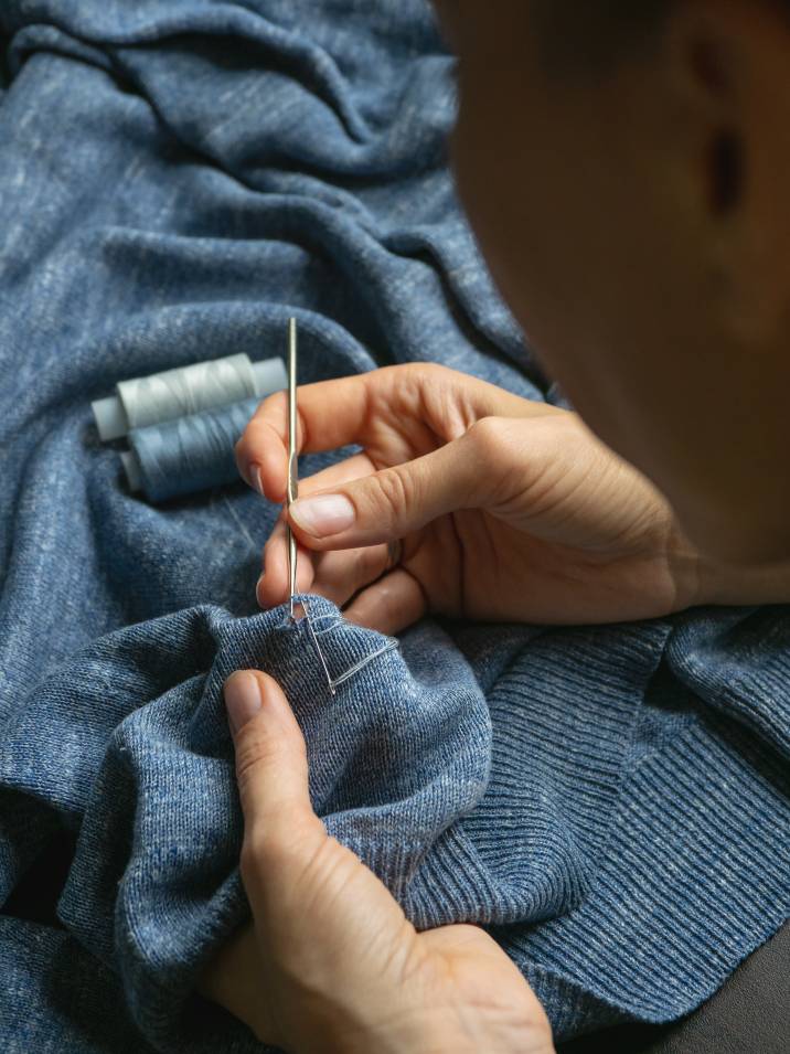 Repairing a hole in clothing with crochet, side hustles for single moms