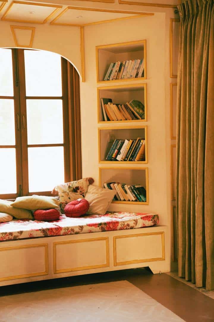 reading nook by the window