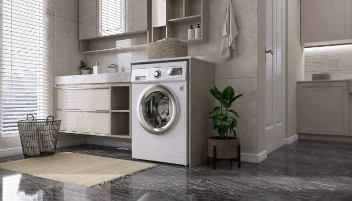 laundry area with a greige colour scheme