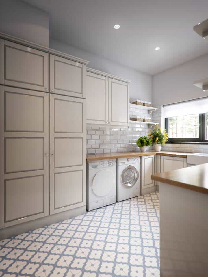 laundry area with an off-white colour scheme