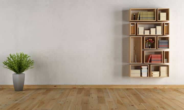 wooden shadow box bookcase