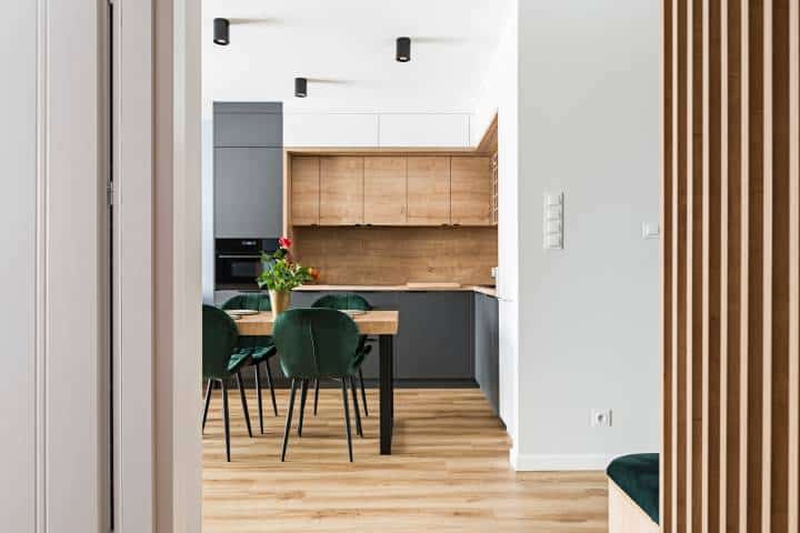 minimalist ceiling flush mounts in the dining room