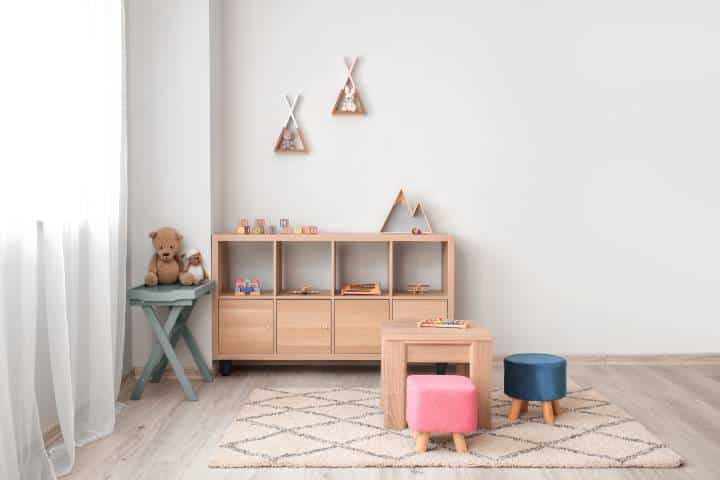 Interior of modern playroom in kindergarten