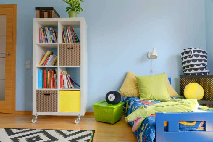 Shot of a colorful modern children's room