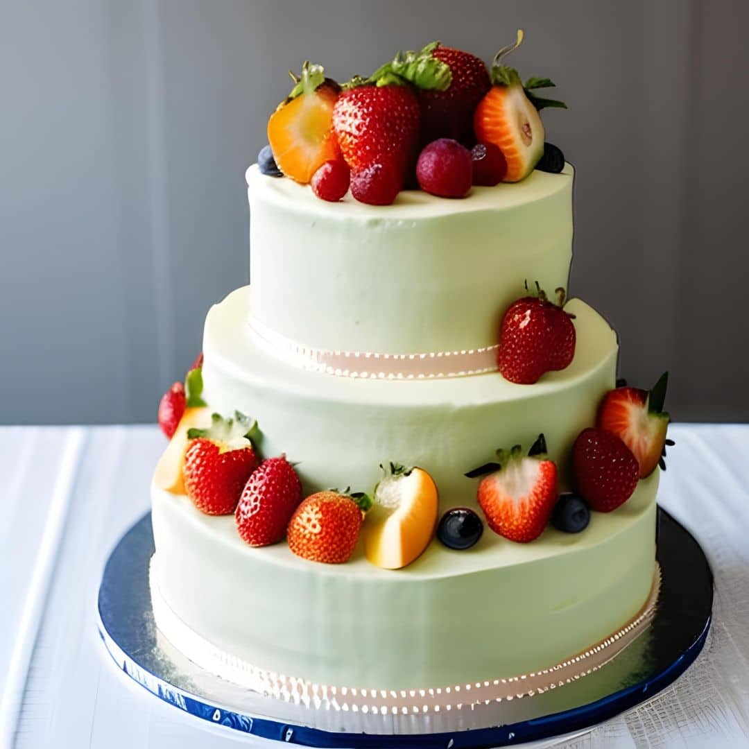 fruity wedding cake