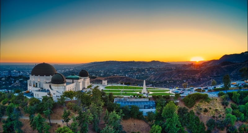 Griffith Park in Los Angeles, overlooking the Griffith Observatory