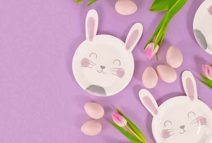 Paper plate Easter bunnies