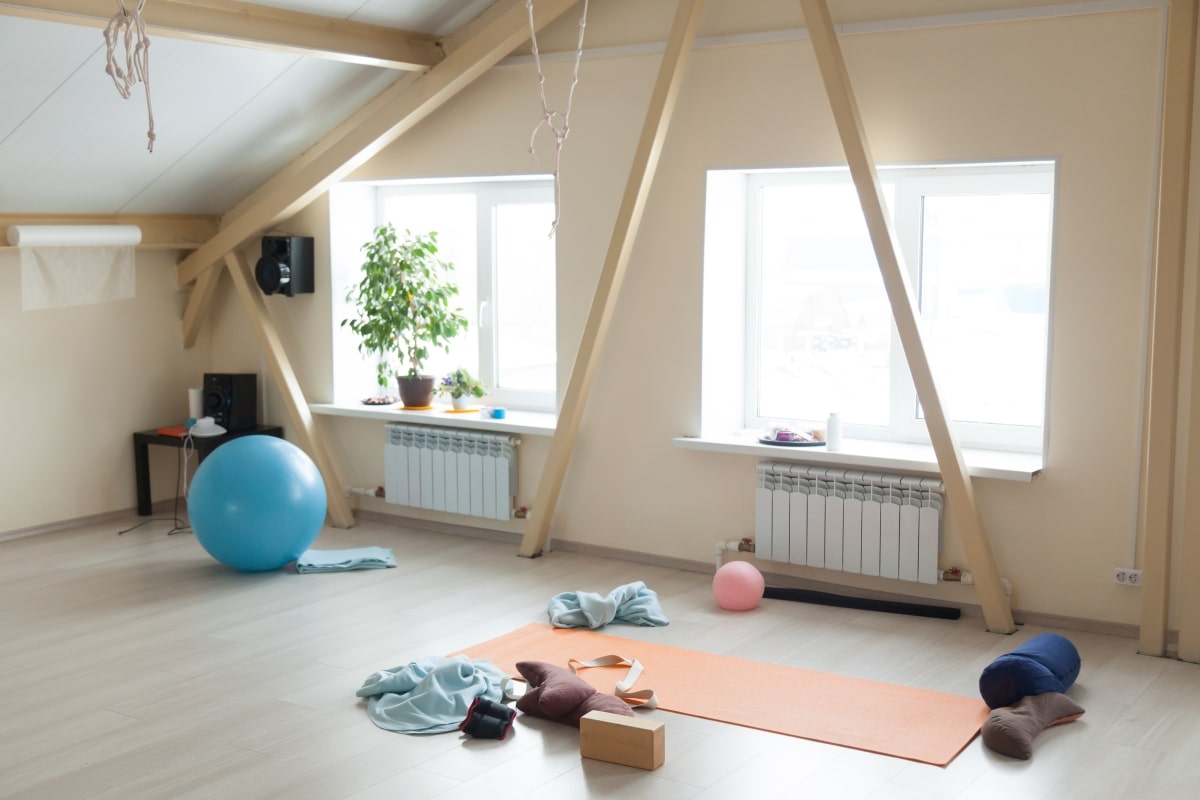 bright roomy exercise space