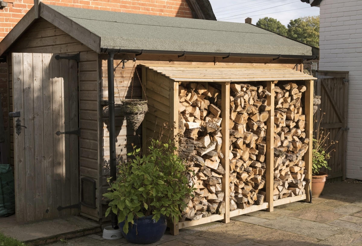 outdoor log storage extension