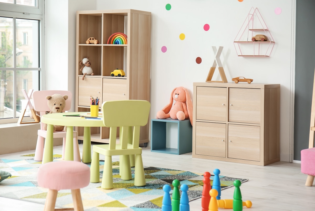 colourful kids tables and chairs for activities