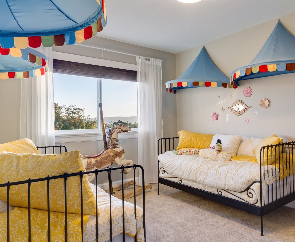 festive carnival themed bedroom