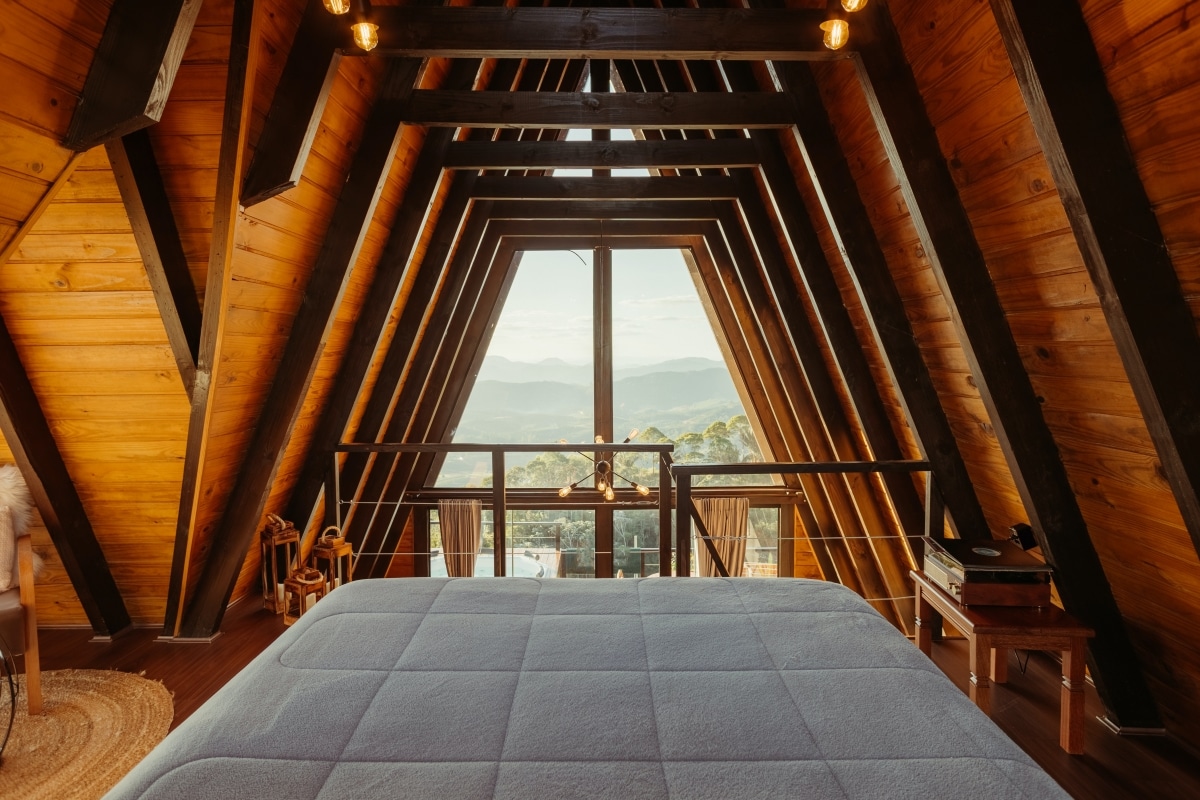 luxurious timber roofing in cottage