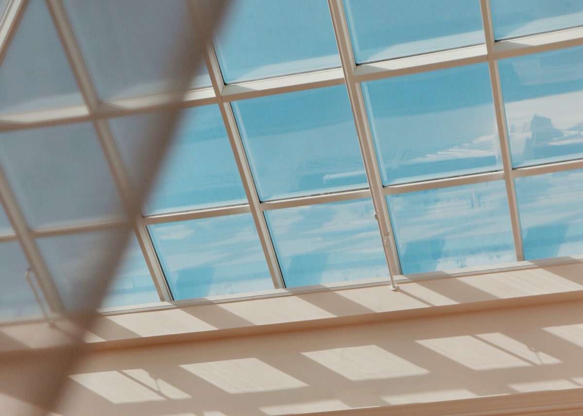 grid ceiling window
