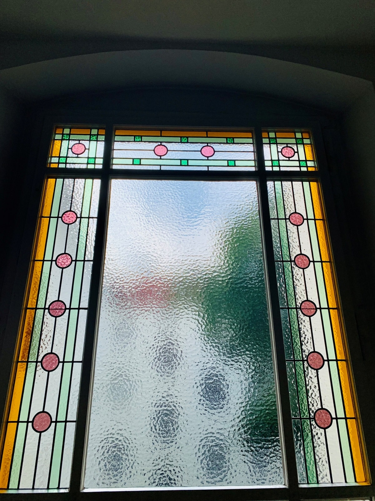 traditional stained glass windows of a house