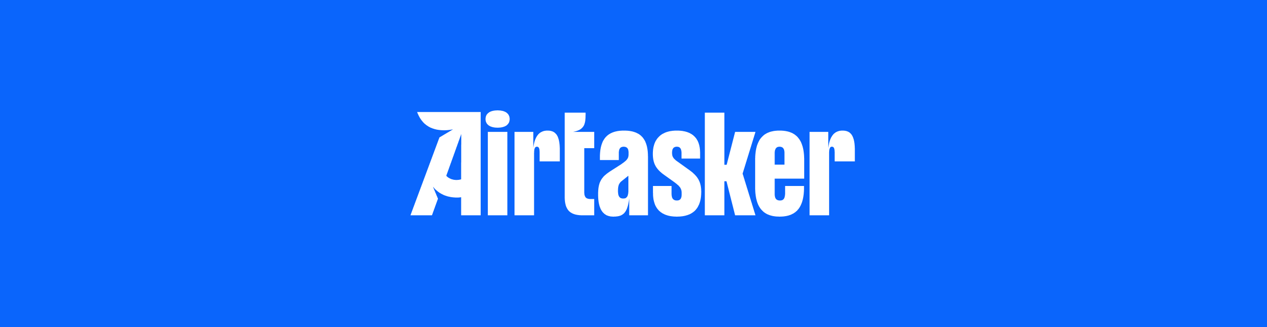 Airtasker Logotype on Airtasker Blue