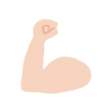 Fit for purpose emoji, arm flexing