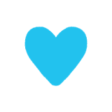 People matter emoji, blue heart